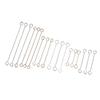 50pcs/lot 15 20 25 30 45mm Double Eye Pin Earrings Ear Connecting Rod For DIY Jewelry Pins Making Handcraft Supplies