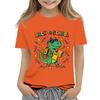 Children's Casual and Fashionable Round-Neck Printed Short-Sleeve Top for Back-to-School