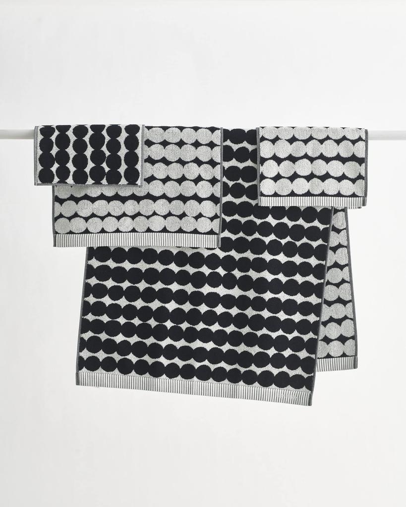 Marimekko Rasymatto Guest Black Towel, 30x50cm, [Used]
