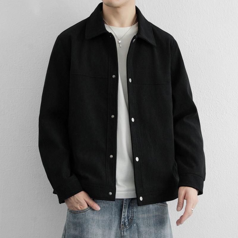 Spring Autumn Business Casual Jackets Men Solid Loose Turn Down Collar Fashion Outwear Coats Male High Quality Jacket Plus Size