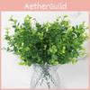 Green Eucalyptus Plant Artificial Waterresistant Foliage For Home Interior