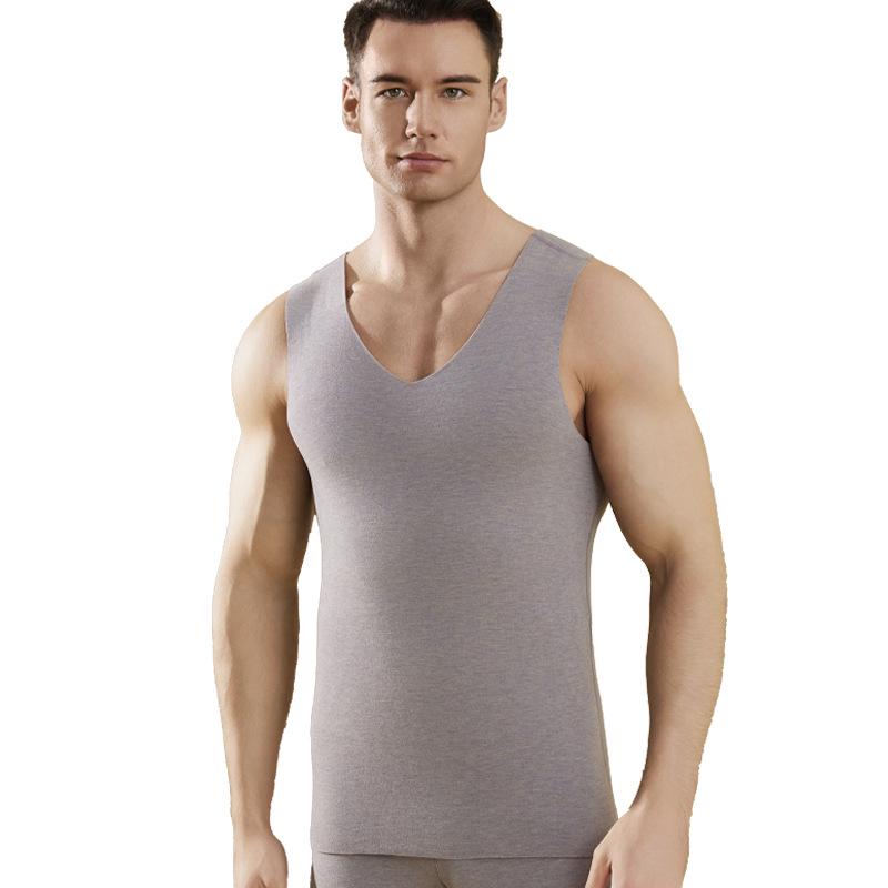 Pánská antibakteriální vyhřívaná vesta z vlny a kašmíru s bezešvým designem