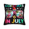 Decorative Pillowcase Christmas In July Vacation Merch Bedroom Throw Pillow Case Cover Square Multi Size