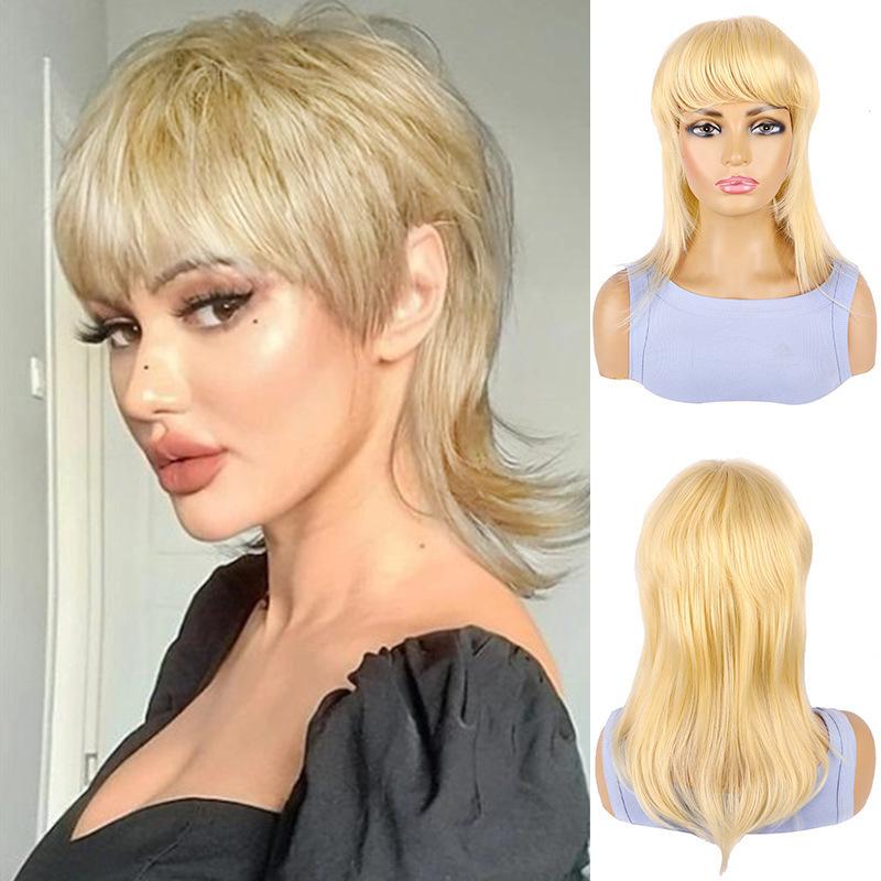 European and American wigs Women's short gold elf wigs PixieCut personalized short hair cover