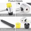 Rubber Hammer Multifunctional Hand Tool with Wood Ring Mandrel Sizer Sizing Adjuster Jewelry Making Tool