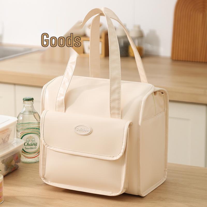 Large Capacity Insulated Lunch Bag - Portable, Waterproof, Thickened Bento Storage