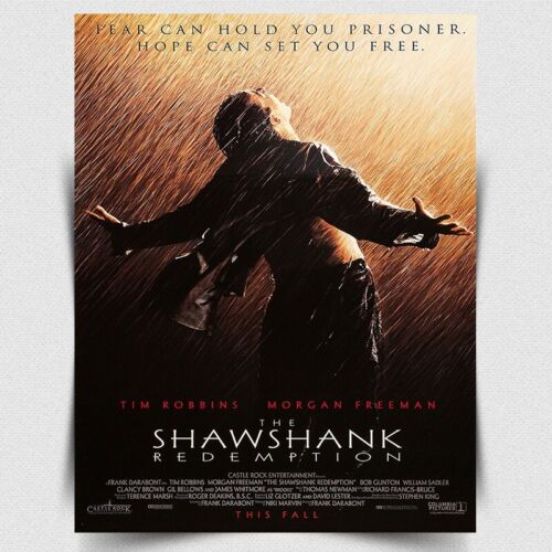 THE SHAWSHANK REDEMPTION SIGN METAL WALL PLAQUE PRINT Film Movie Advert posterAluminum 20x30cm(7.8x11.8inch)
