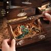 Song Brocade Jewelry Box DIY Kit: Handmade Solid Wood, Chinese Retro Gift for Mother's Day