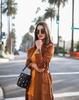 Stylish New Women's Brown Suede Trench Coat Soft Sheepskin Coat Handmade Classy
