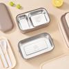 Bento Boxes Double Layer Student Food Storage Container Keep Warm Sealing Boxes 304 Stainless Steel Lunch Box for Office