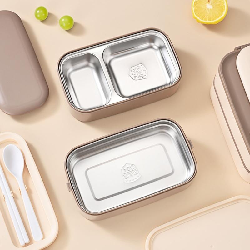 Bento Boxes Double Layer Student Food Storage Container Keep Warm Sealing Boxes 304 Stainless Steel Lunch Box for Office