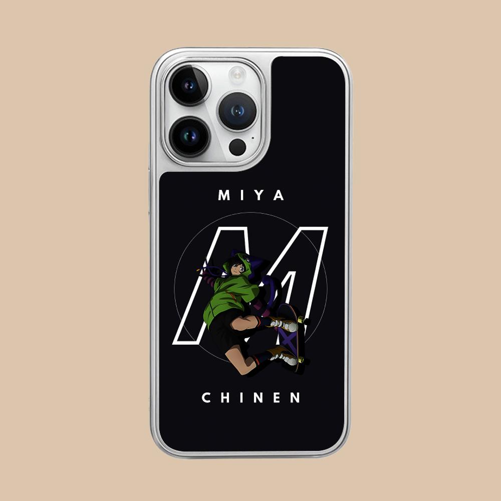 SK8 Infinity Miya Chinen Phone Case for iPhone 17 16 15 14 13 12 11 Air Pro Max Plus Electroplated Silver Cover