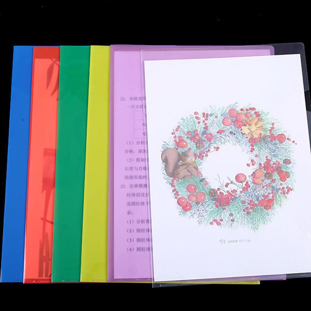 6 Farben A4 Plastikordner Seitliche Einstecktasche U-förmige Mappe Präsentationsmappe Schul- Bürobedarf