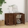 Sideboard In Brown Oak Look 100 X 33 X 59.5 Cm Engineered Wood
