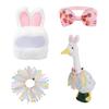 Easter Porch Geese Dress Costume Includes Hat Bowtie and Dress Festival Geese Statue Clothing for Garden Yard Decoration