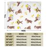 George the Curious Monkey Banana Cartoon Blanket Soft Plush Throw Blanket For Couch Chair Travel Flannel Bedspread Bed Cover