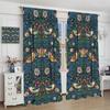 Cortinas Vintage de Quinta William Morris Florais Rústicos Pássaro Morango Estampadas Tratamentos de Janela Sala de Estar Quarto Escurecimento Feito de Poliéster Decoração