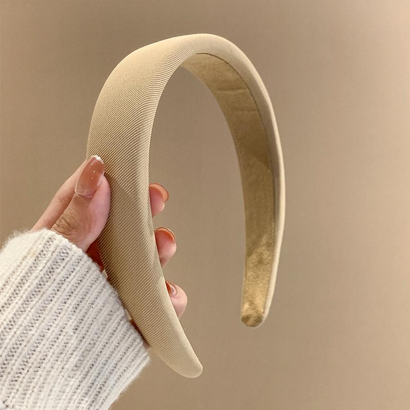 New Sponge Hair Band Soft Fabric Plain Head Bands Women's Fashion Wash Face Thick Headbands for Girls Hair Accessories