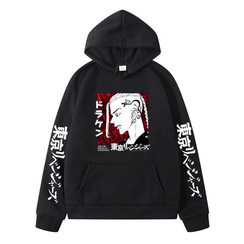 Fashion Men's Hoodie Tokyo Avengers Anime Print With Hoodie Fan Men And Women Casual Loose Hoodie Street Oversized Hoodie