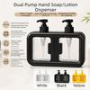 Dual Grid Countertop Soap Dispenser Dual Compartment Wall Mount Soap Dispenser  Bathroom