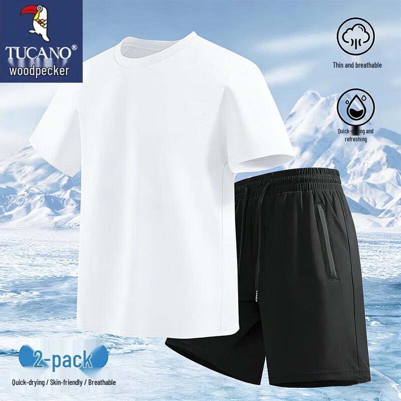 TUCANO Men s Ice Silk Short Sleeve & Shorts Set 6XL