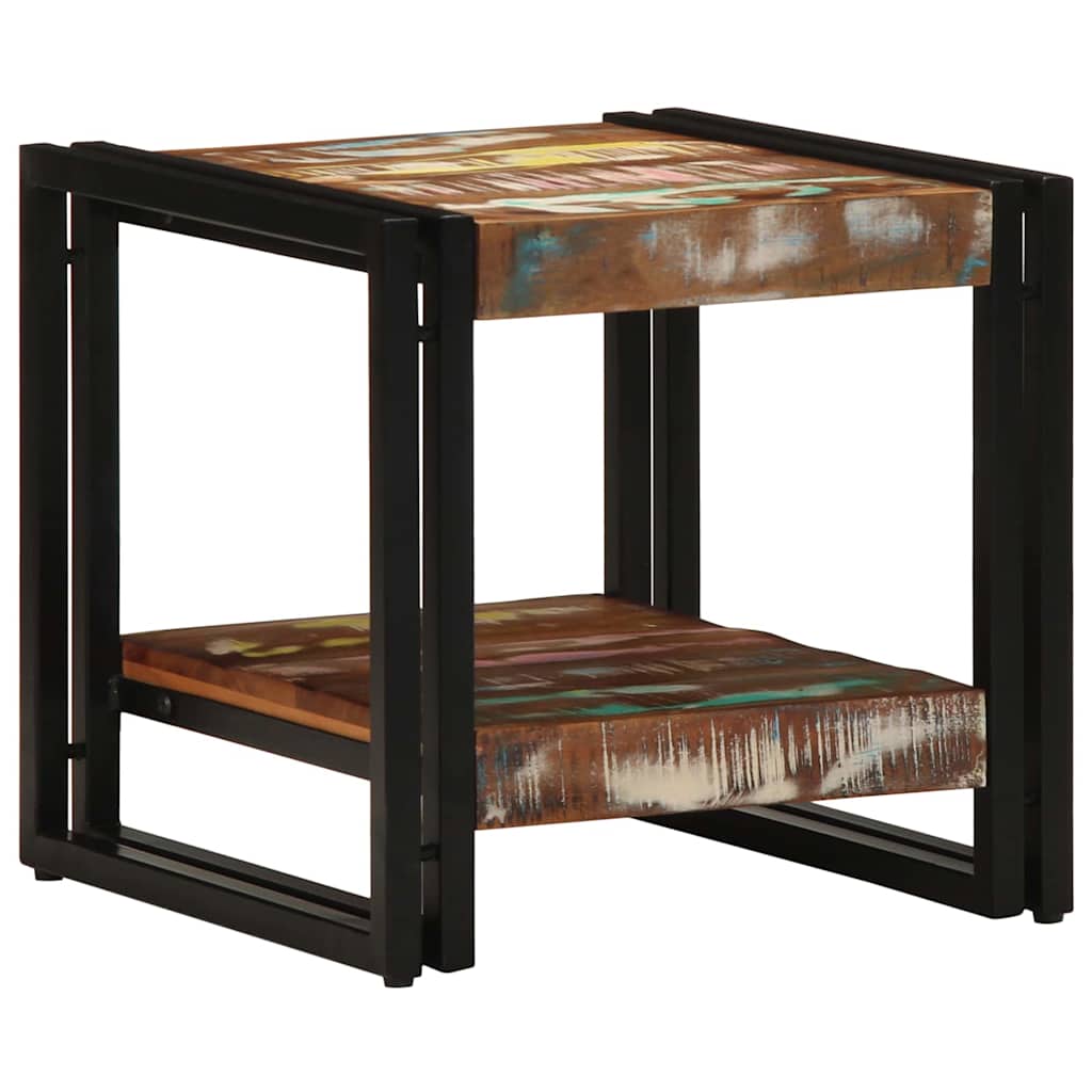 Coffee Table 40 X 40 X 38 Cm Solid Upcycled Wood