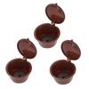 Coffee Capsules Reusable Refillable Coffee Cup Filter Kit Fit for DOLCE GUSTO Machine(Coffee 3 Capsules1 Spoon 1 Brush)