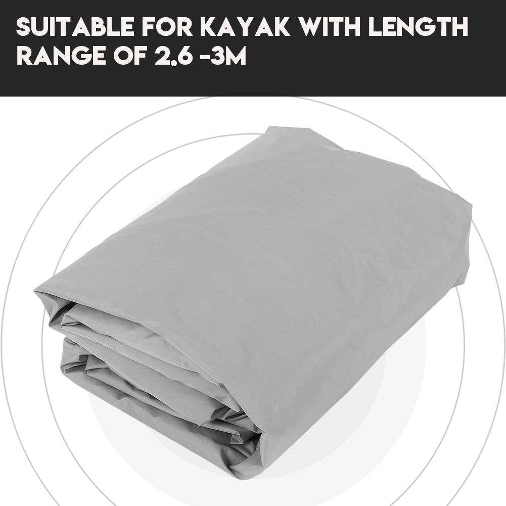 3.5m Waterproof UV Sun Protection Storage Dust Cover for 2.6 3m Kayak Boat Canoe(Gray)
