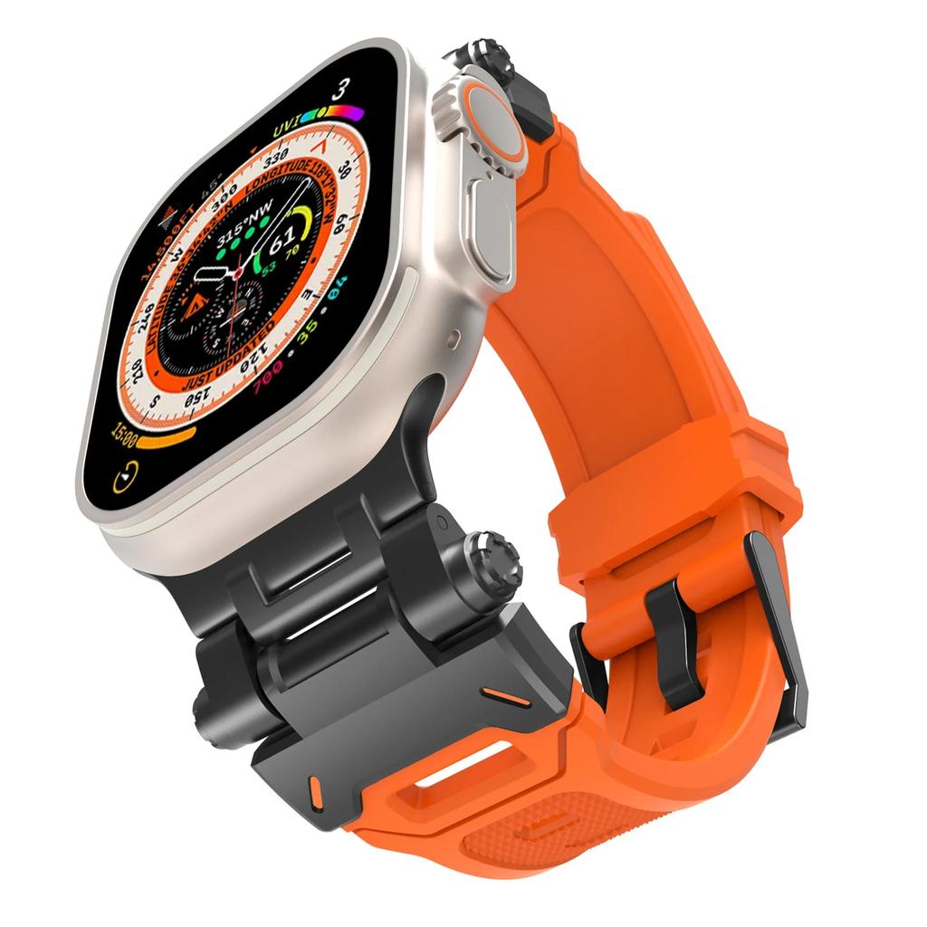 Silicone Strap for Apple Watch Strap Ultra 3 49mm 46 45 44 42mm Titanium Color Sports Watch Band for IWatch 11 10 9 87 6 5 4 SE3