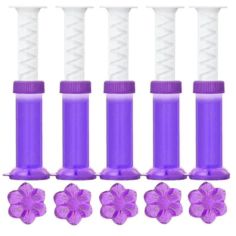 

1/5Pcs Needle Detergent Toilet Freshener Gel Stamp Flower Bowl Fragrance Cleaner Deodorant Air Freshener Bathroom Closestool 1PCS