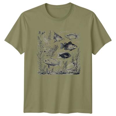 T-shirt da uomo Pesci d'acquario Animali acquatici Maglietta da uomo