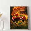 DIY Diamond Painting A Burning Car Cross Stitch Kit Mosaic Art Diamond Painting Full Circle Diamond Home Decoration