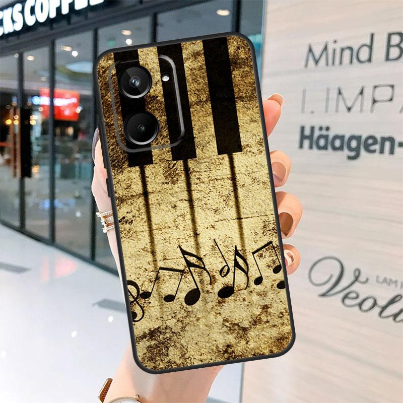 Music Note Symbol Piano Case For Realme GT7 Pro GT6 11 12 13 14 15 Pro Plus C55 C53 C35 C33 C61 C65 C67 C53 C71 C75