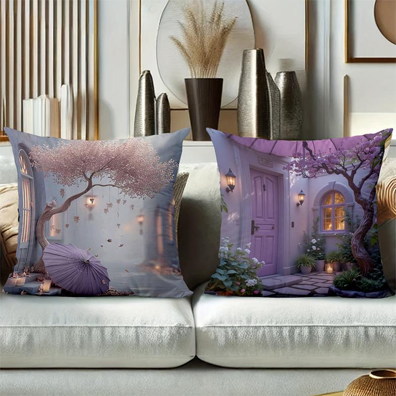 Cute Cartoon Pillow Covers With Fantasy Scenes Polyester pillowcase, sofa decorative cushion cov Headboard Pillow