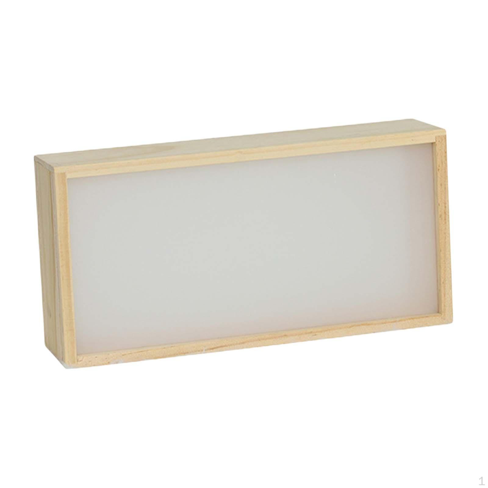 

Box Frame with Light for Home Display of Flowers And Memorabilia 26cmx6cmx13cm_Wood Color