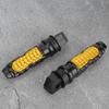 1 Pair Universal Aluminum Footrest Pedal Foot Rest Footpegs Yellow