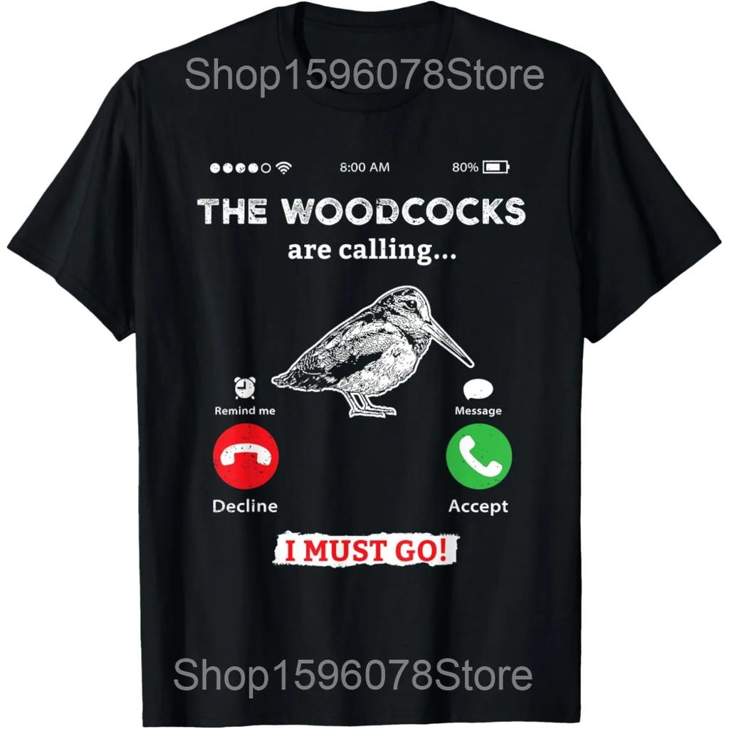Woodcock Bird Vintage Sunset Woodcock Hunting T Shirts Men Women Pure Cotton Humor Tee Shirt Short Sleeve Unisex Loose Clothing