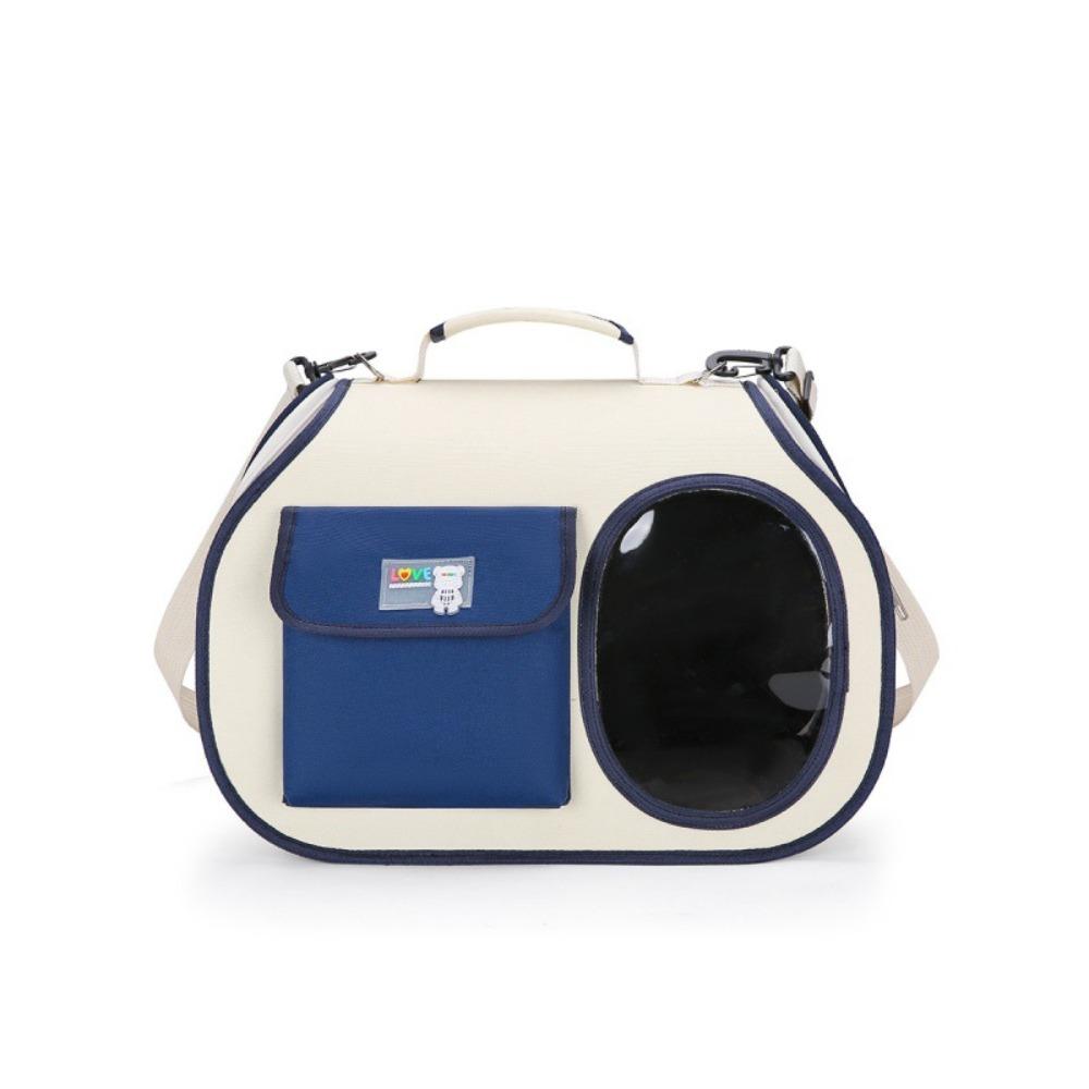 

Breathable Cat Carrying Bag Large Capacity Dog Carrier Bag Cat Carry Supplies Cat Backpack Kitten синий