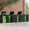 6 Ton Waste Bin Enclosure In Black 414 X 79 X 117 Cm Steel