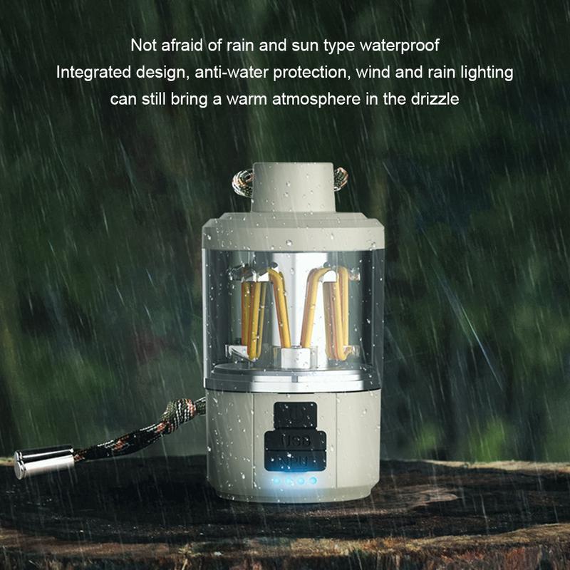 Outdoor Camping Light Multifunctional LED Floodlight Waterproof Lantern Rechargeable Portable Tent Light For Hiking Fishing