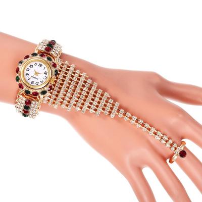 Frauen Armband Quarz Uhren Strass Uhr Damen Zifferblatt Armbanduhr