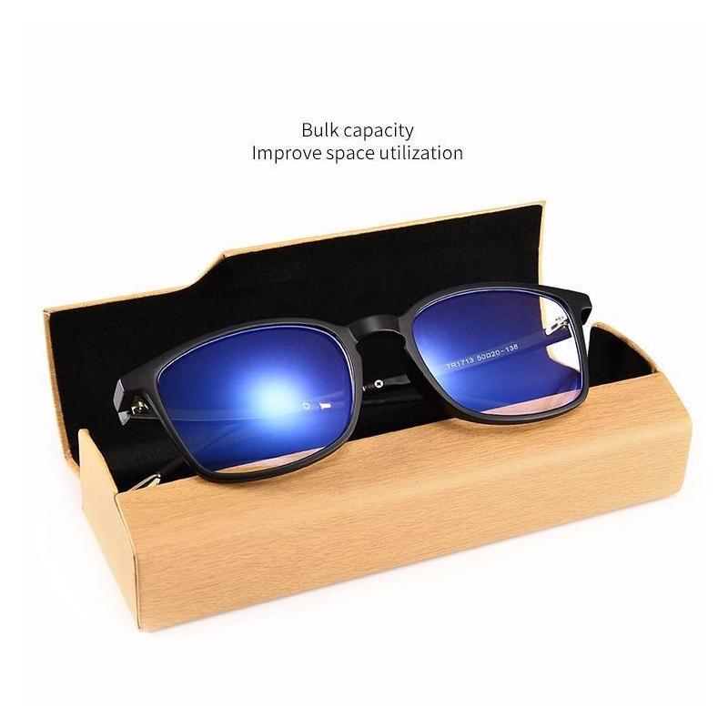 Business Fashion Myopic Eyeglasses Case Leather Square Case Eyeglasses Case Skin Personality Eyeglasses Case