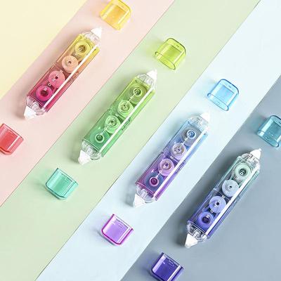 1 pz Nastro per correzione graduale del colore e nastro adesivo Design arcobaleno 2 in 1 Correzione e adesivo su entrambi i lati