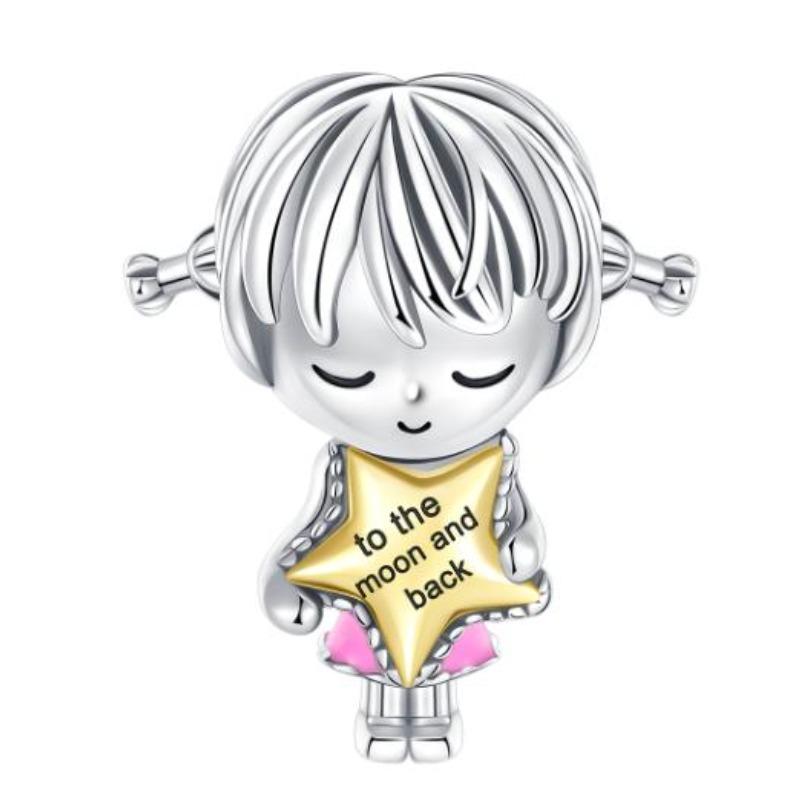 Trendy Copper Moon &Stars Charms Beads Earrings Rings Necklaces Fits Original Bracelets For Women Diy Jewelry Gifts