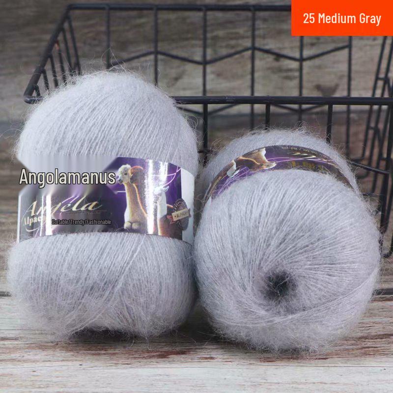 Angola Fine Mohair Yarn for Hand Knitting - Medium Fine Wool Yarn