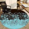 1pc Floral Pattern Office Round Rug, Non-slip, Soft and Durable Office Rug for Interior Decoration, Perfect for Office, Beautiful Decoration Yy2603120