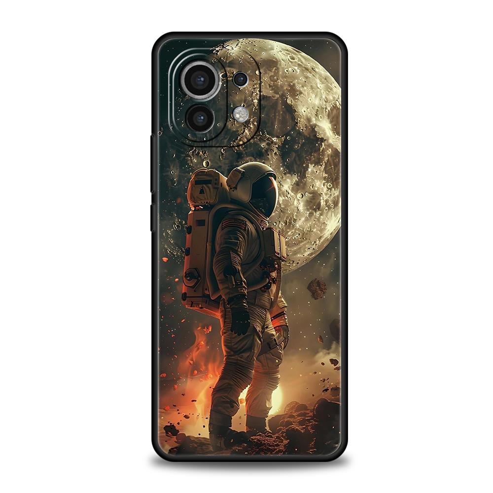 Moon Galaxy Universe Phone Case For Xiaomi 15 14 13 12 Lite 14T 13T 12T Pro Poco X7 X6 X5 X4 X3 NFC F7 Ultra F6 Pro Soft Cover