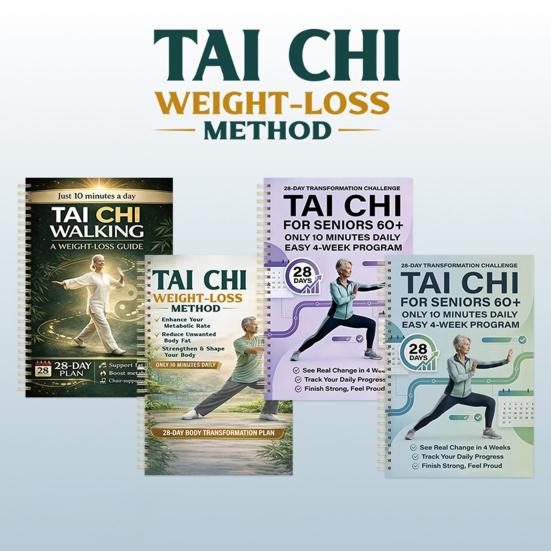 Codzienny Planer Praktyki Tai Chi Seniorzy Początkujący 28-dniowy Dziennik Fitness Tai Chi Poprawa Równowagi Wellness Siła Tai Chi Przewodnik po Odchudzaniu