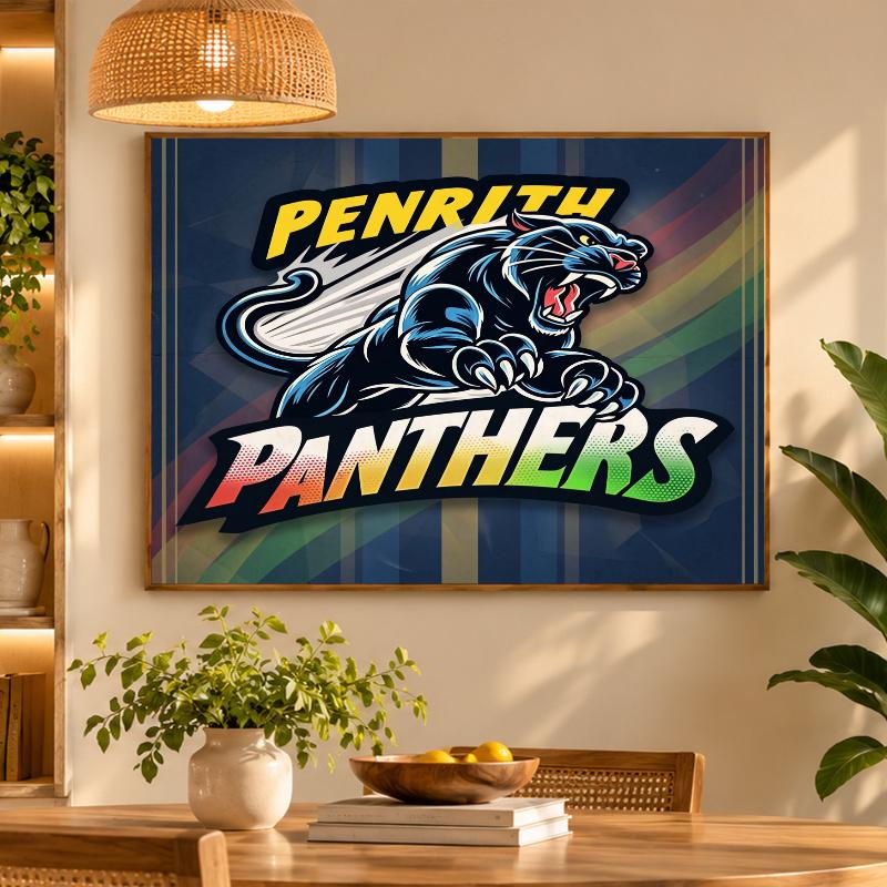 5D Diamond Painting Penrith Panthers DIY Full Drill Diamond Art Kit Home Decoration