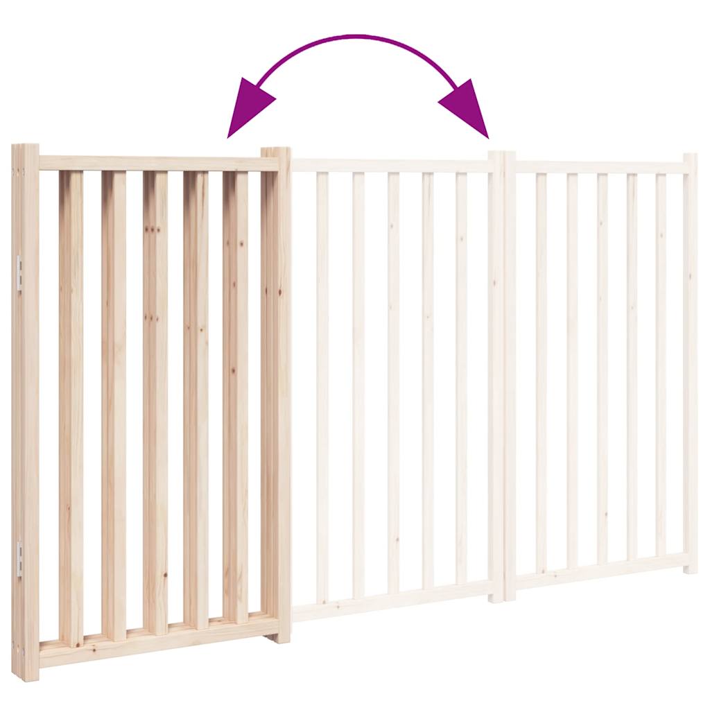 Vidaxl Składana Bramka Zabezpieczająca Dla Psa, 3 Panele, 150 Cm